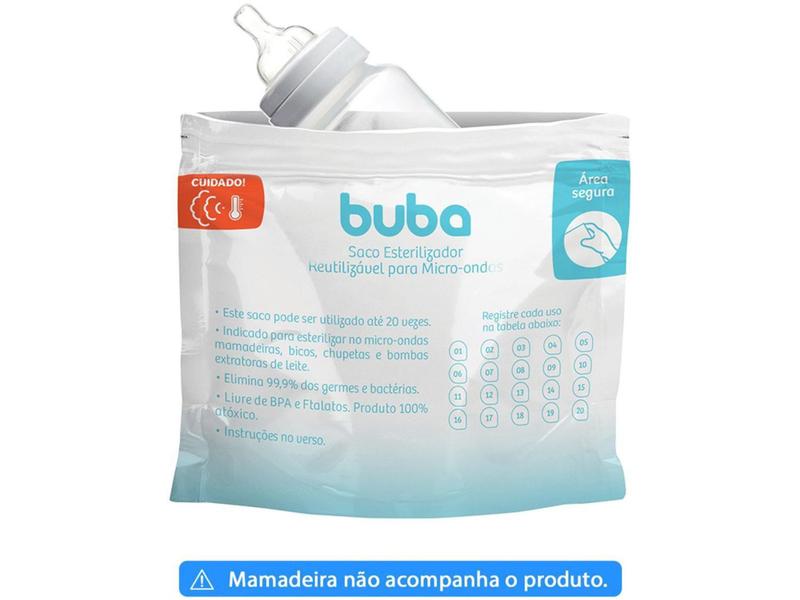 Imagem de Saco Esterilizador para Micro-ondas Buba 09814 - 6 Peças