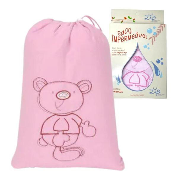 Imagem de Saco Impermeável Para Roupas Molhadas de Bebe Zip Toys Rosa