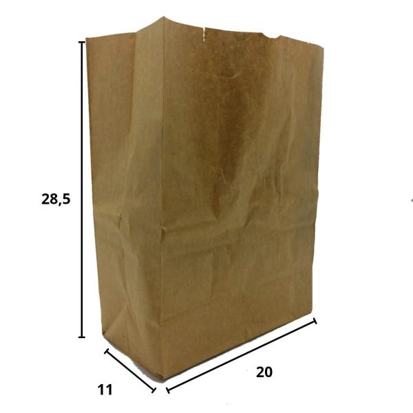 Imagem de Saco Kraft Lanche - Liso 04 Kg (21X30X11Cm ) C/100 Unidades