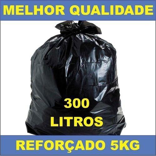 Imagem de Saco Lixo Preto Reforçado 300 Litros Pct Com 5 Quilos