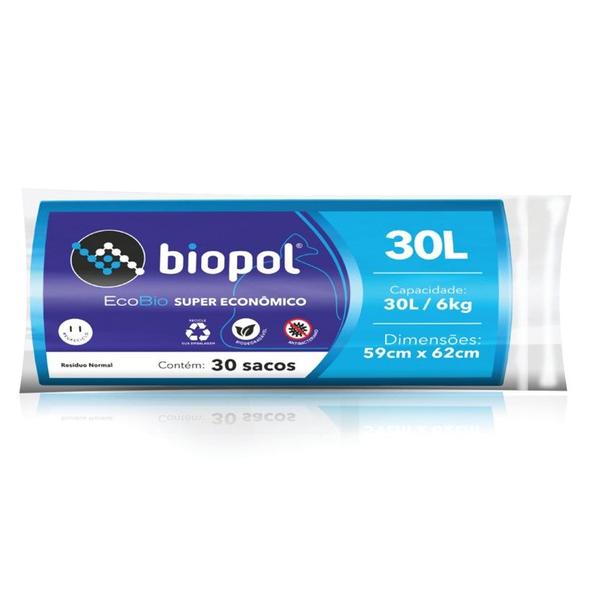 Imagem de Saco Lixo Rolo Biopol 030l 30un Azul