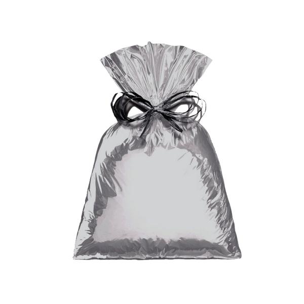 Saco metalizado para presente prata 40x46 cm. Com 100 un. - TAMAROZZI EMBALAGENS Imagem de Saco metalizado para presente prata 40x46 cm. Com 100 un.