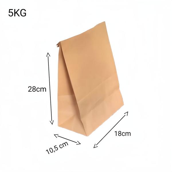 Imagem de Saco papel kraft sos para delivery 5kg 18x28x10,5cm pc 200fl