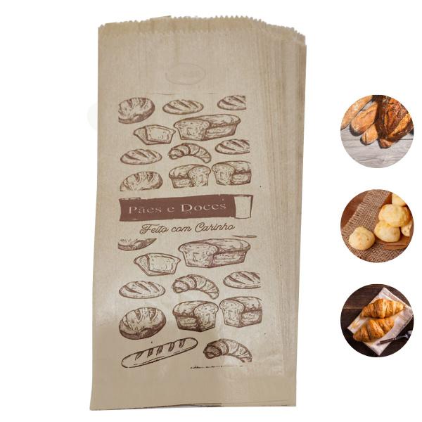 Imagem de Saco Papel Padaria Pães Lanche Mix 40G C/500 Tamanho: 7,5 Kg