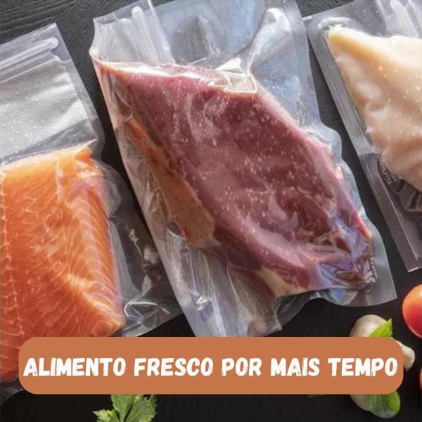 Imagem de Saco Para Alimento Vácuo Cozinha Reutilizável 20un Kit