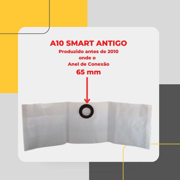 Imagem de Saco para Aspirador Electrolux Descartável A10 Smart Mod. Antigo Encaixe Bocal 65 mm com 06 unidades