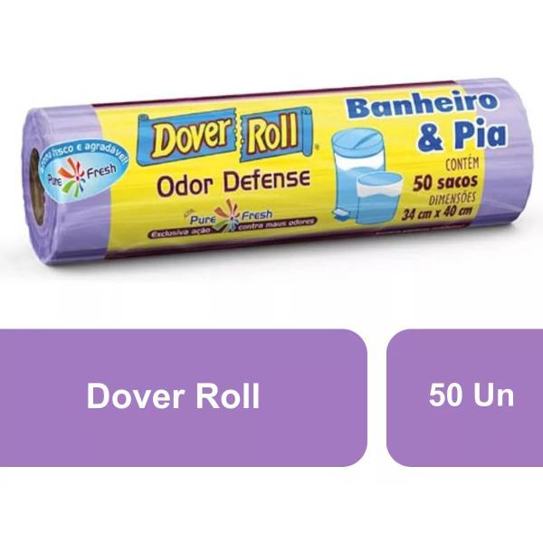 Imagem de Saco Para Lixo Banheiro e Pia Perfumado Odor Defense 34x40cm 50un - Dover Roll