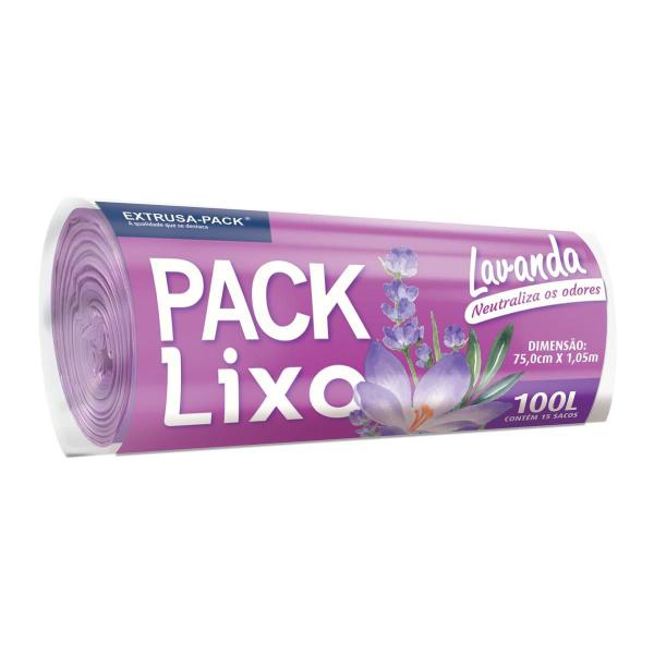 Imagem de Saco Para Lixo Perfumado Neutraliza Lavanda 100 L15 Sacos