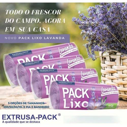 Imagem de Saco Para Lixo Pia E Banheiro Lavanda Pack Lixo 40 Unidades