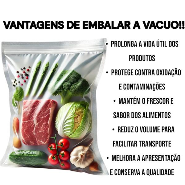 Imagem de SACO PLASTICO A VACUO 30x40 MICRA 12 EMBALAGEM 2000 UNIDADES