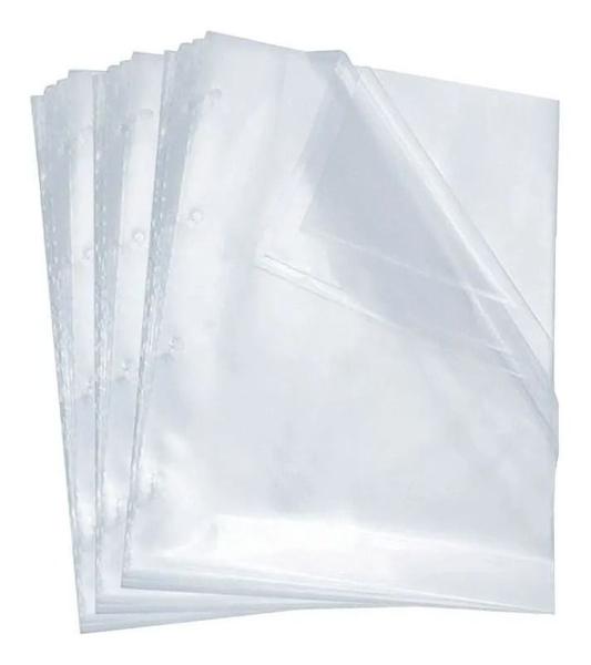 Imagem de Saco Plastico Envelope 24x33 0,10 A4 Ofício 4 furos C/10 Und