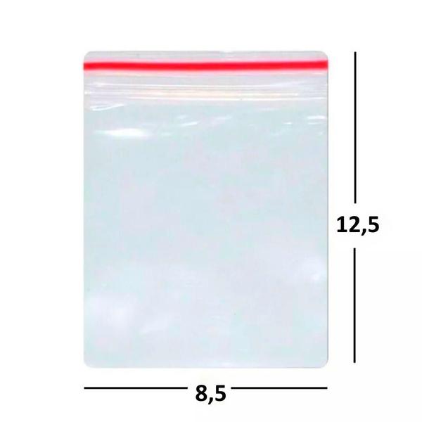 Imagem de Saco Saquinho Plástico Hermético Tipo Zip Lock N4 - 8,5x12,5cm - 1000 Unidades