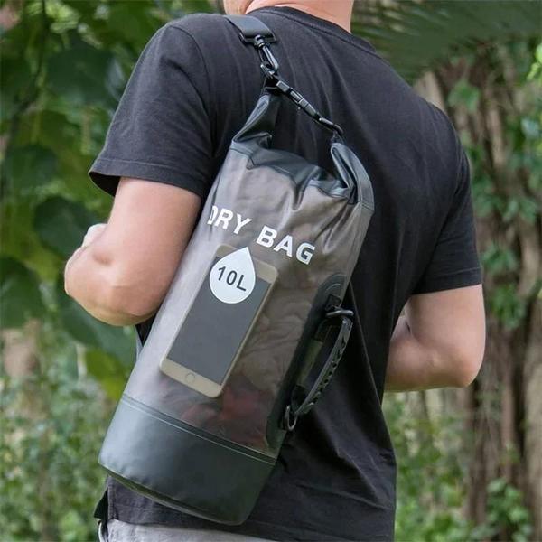 Imagem de Saco Seco à Prova d'Água 10L/20L - Ideal para Natação, Trekking, Rafting e Caiaque