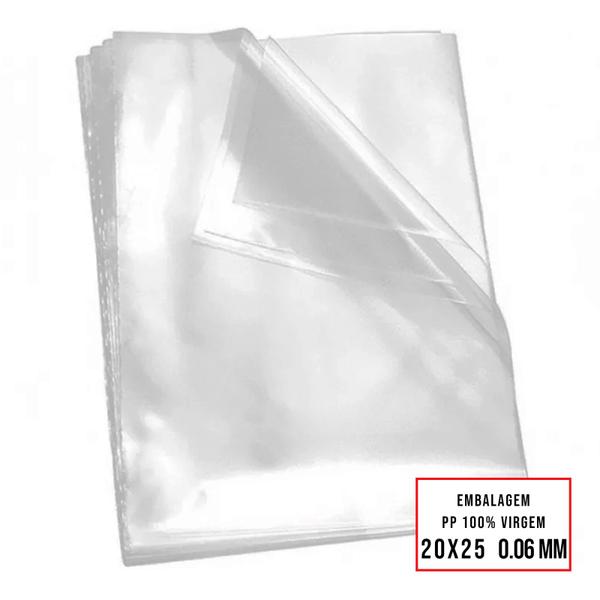 Imagem de Saco Transparente 20x25cm Para Embalagem Simples Com 850 Unidades