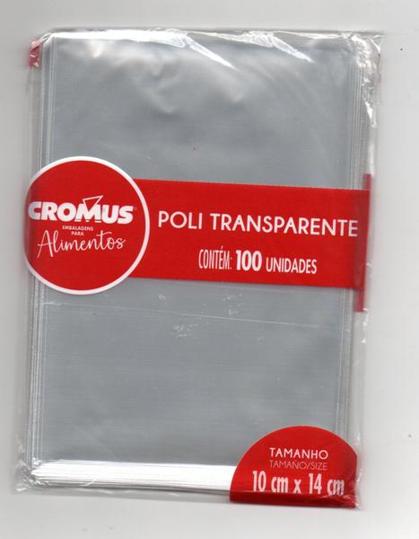 Imagem de Saco Transparente Incolor 100 UN Cromus vários tamanhos