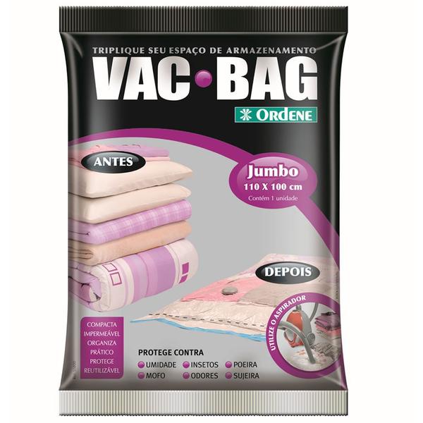 Imagem de Saco Vácuo Vac Bag Ordene Jumbo 100x110 Reduz Espaço Armário