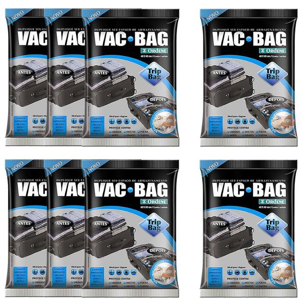 Imagem de Saco Vácuo Vac Bag Ordene Trip Bag 40x60 Armazenagem 8 Peças