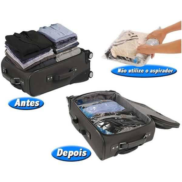 Saco Vácuo Vac Bag Ordene Trip Bag 40X60 Protetor Roupa 12Un Imagem de Saco Vácuo Vac Bag Ordene Trip Bag 40X60 Protetor Roupa 12Un