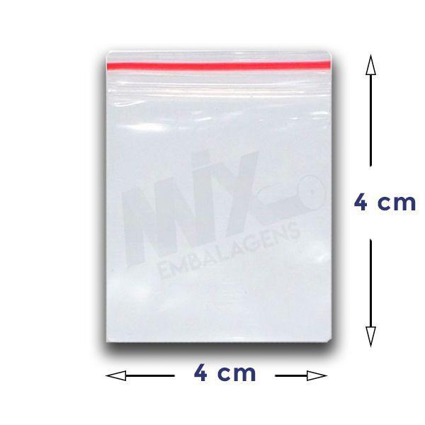 Imagem de Saco Zip Lock Hermético N0 - 4x4 - C/ 100 Unid.