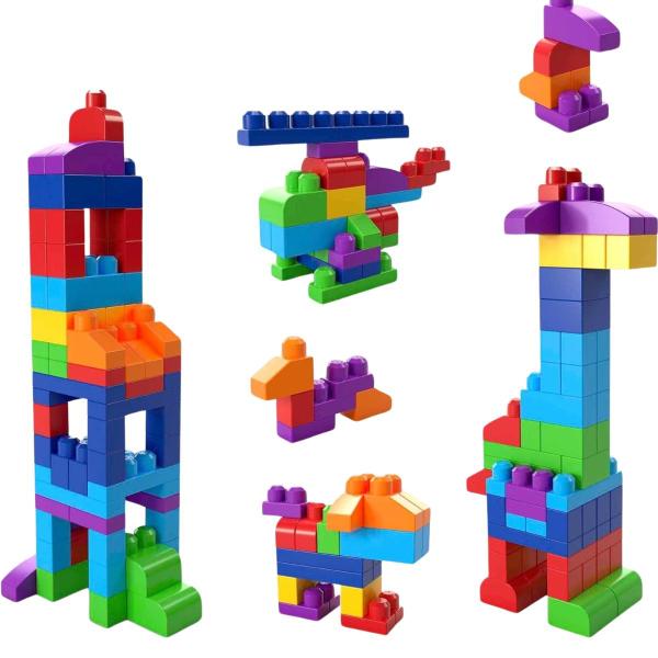 Imagem de Sacola Blocos de Montar 80 Peças Mega Bloks Fisher Price