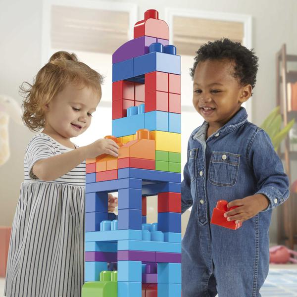 Imagem de Sacola Com 80 Blocos De Montar Pré-Escolar - Mega Bloks - Fisher Price - Mattel