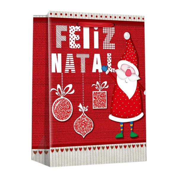 Imagem de Sacola de Natal 40x30cm Figuras Natalinas Sortidas