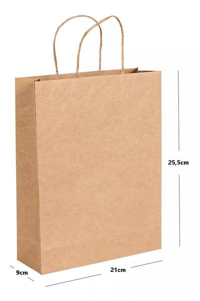 Sacola De Papel Impresso Kraft Com Alça P 26X21X9Cm C/25 - Vinco Imagem de Sacola De Papel Impresso Kraft Com Alça P 26X21X9Cm C/25