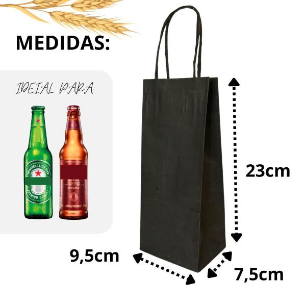 Imagem de Sacola De Papel Longneck Cerveja Bebidas C/10Un