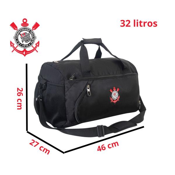 Imagem de Sacola De Viagem Poderoso Timão Bolsa Tiracolo Corinthians Oficial