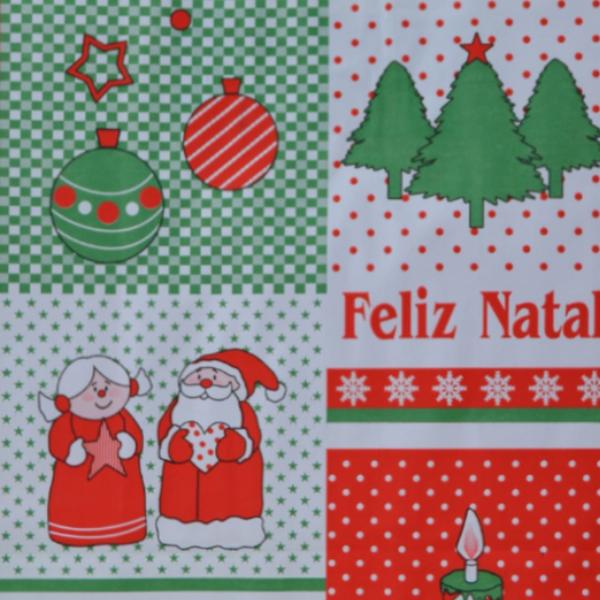 Imagem de Sacola feliz natal (23,5x10x31,5cm) c/ 30 un.