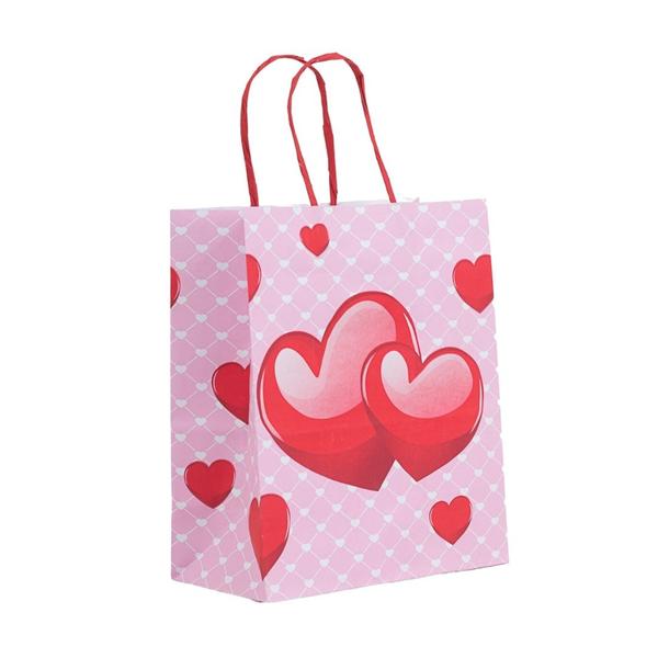 Imagem de Sacola kraft dia das maes love 17,5x8,5x21,5cm c/ 100 un