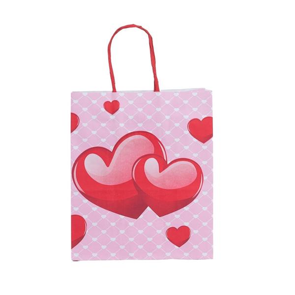 Imagem de Sacola kraft dia das maes love 23,5x10x31,5cm c/ 10 un