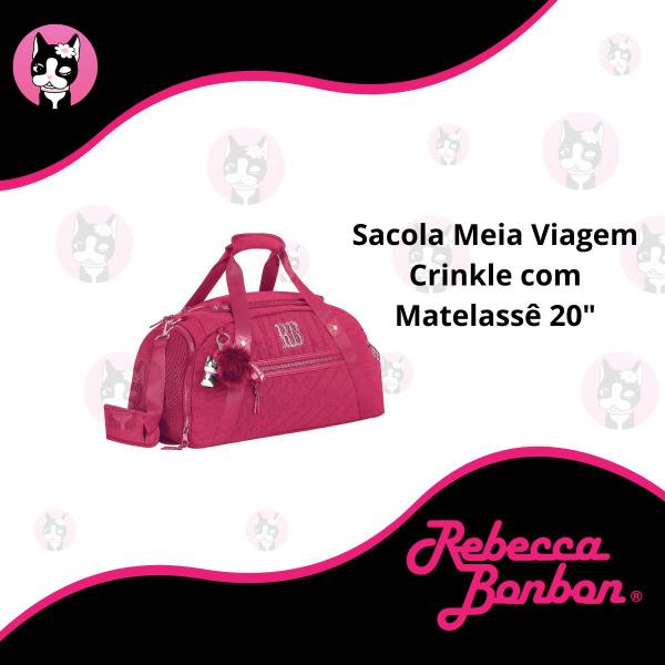 Imagem de Sacola Meia Viagem Bolsa Feminina Academia Rebecca Bonbon