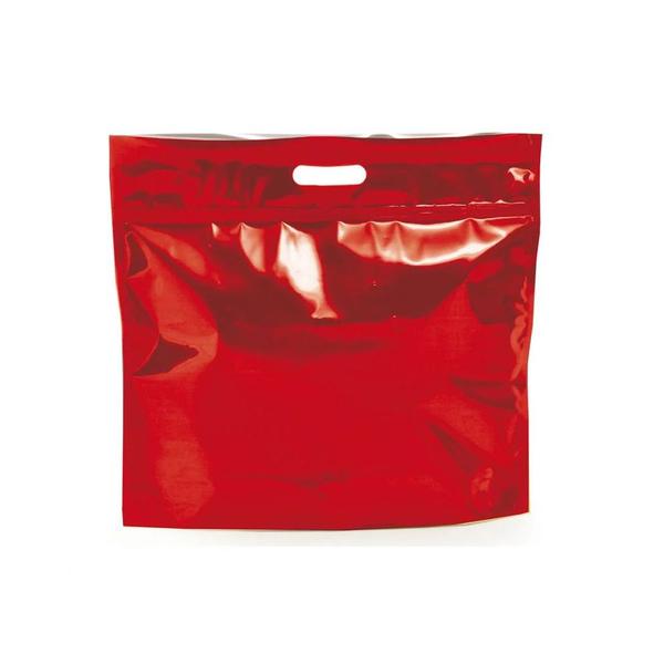 Sacola Metalizada com Zip P 32x40x5cm Vermelho - 01 unidade - Cromus - Rizzo Embalagens Imagem de Sacola Metalizada com Zip P 32x40x5cm Vermelho - 01 unidade - Cromus - Rizzo Embalagens