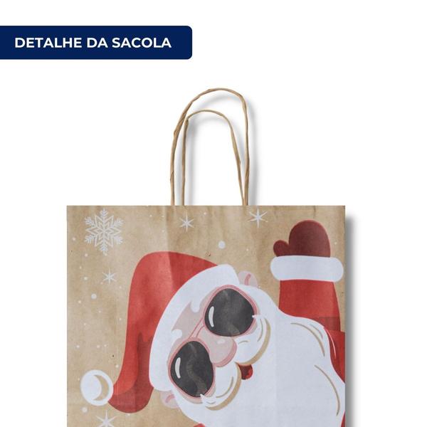 Imagem de Sacola noel oculos 2022 (20x15x25 cm) c/ 10x10 un.