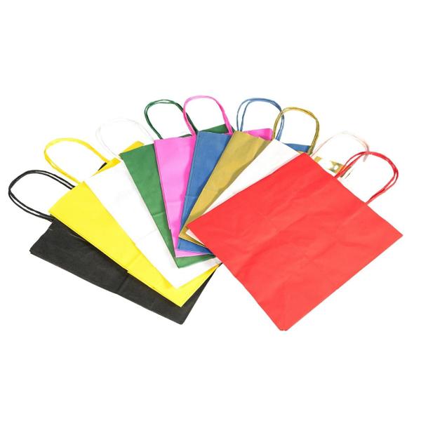 Sacola para presente kraft dourada 17,5x8,0x21,5 c/ 30 un. - TAMAROZZI EMBALAGENS Imagem de Sacola para presente kraft dourada 17,5x8,0x21,5 c/ 30 un.