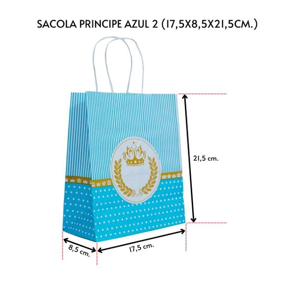Imagem de Sacola para presente kraft principe 17,5x8,5x21,5  c/ 10 un.