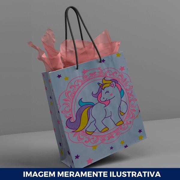 Sacola para presente kraft unicornio 13,5x8x19 c/ 50 un. - TAMAROZZI EMBALAGENS Imagem de Sacola para presente kraft unicornio 13,5x8x19 c/ 50 un.