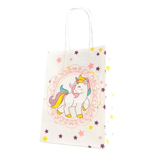 Sacola para presente kraft unicornio 13,5x8x19 c/ 50 un. - TAMAROZZI EMBALAGENS Imagem de Sacola para presente kraft unicornio 13,5x8x19 c/ 50 un.