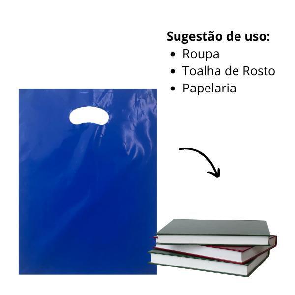 Imagem de Sacola Plastica Boca de Palhaço 30x40 Azul 50 Unidades