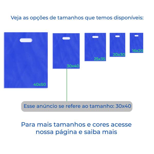 Imagem de Sacola Plástica Boca de Palhaço Reta Branca 30x40 100un.