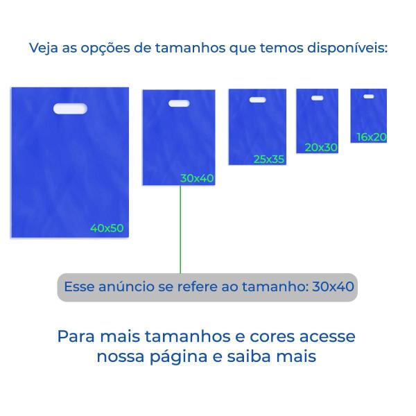 Imagem de Sacola Plástica Boca De Palhaço Reta Branca 30X40 500Un.