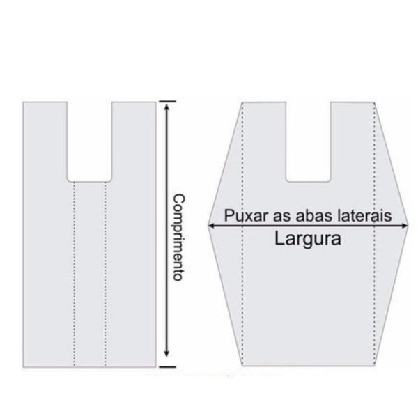 Imagem de Sacola Plástica Para Alimentos Branca Fina 29x39 100 Und