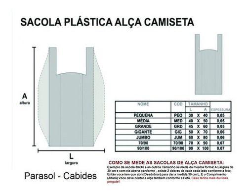 Imagem de Sacola Plastica Reciclada Reforçada 5 Kg Da 45x60