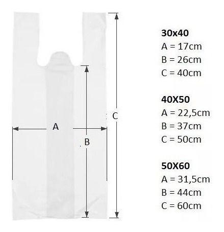 Imagem de Sacola Plastica Reciclada Reforçada Kit 10 Kg 70x90