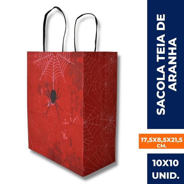 Imagem de Sacola teia de aranha (17,5x8,5x21,5cm.) 100 un.