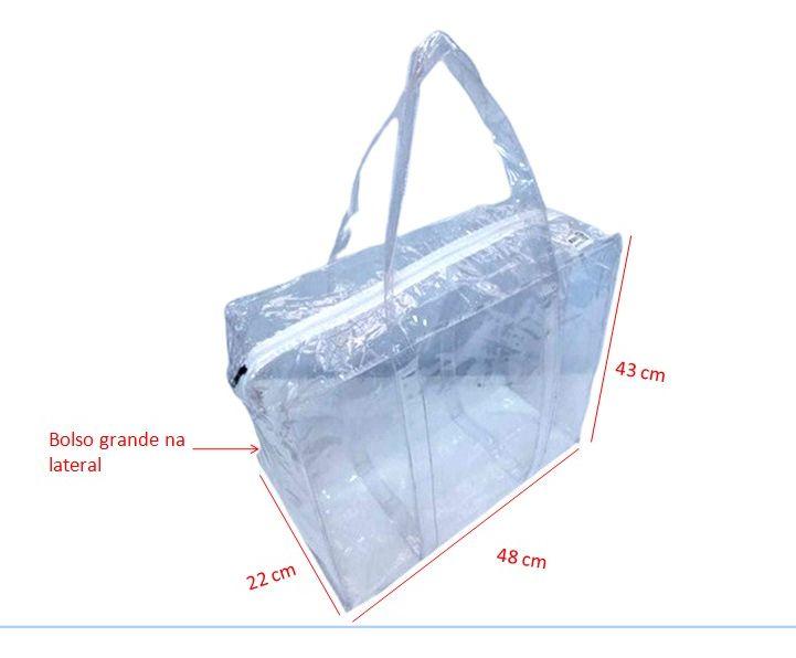 Imagem de Sacola Transparente Para Presidio Bolsa De Jumbo Grande