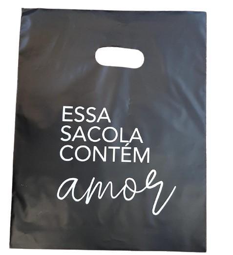 Imagem de Sacolas Plástica 20x30 (25UN) - Essa sacola contem Amor