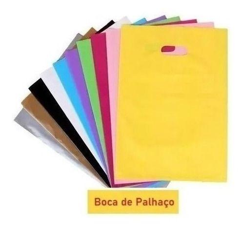 Imagem de Sacolas Plasticas 30x40 Alça Boca De Palhaço 50 Unidades