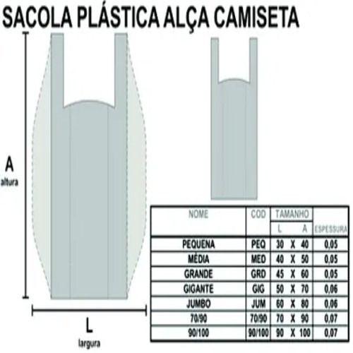 Imagem de Sacolas Plasticas Reciclada Recuperada Reforçadas 30x40  3kg